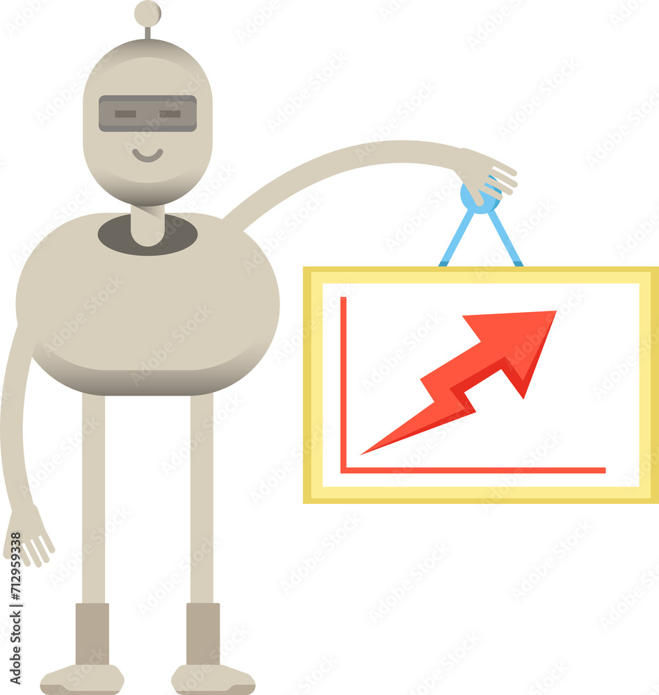 Robot Character Holding Arrow Chart
Robot Character Holding Arrow Chart
