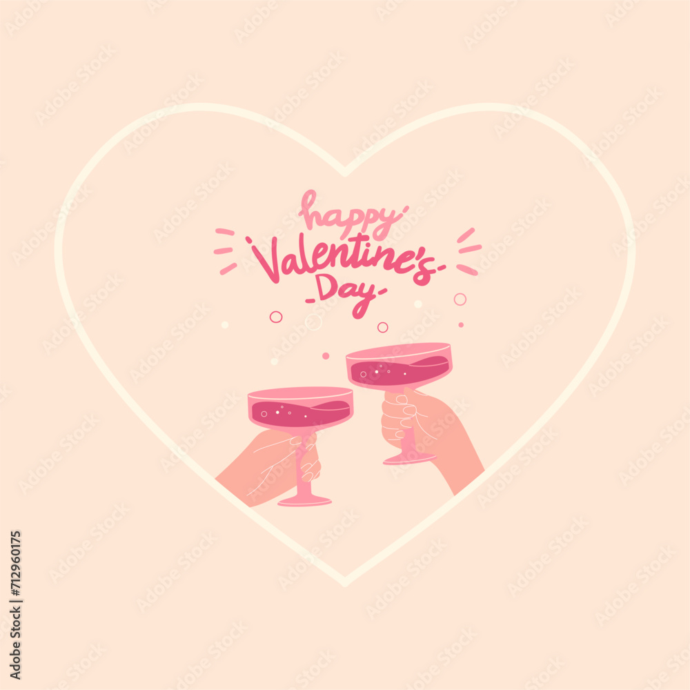 Happy Valentine's Day. greeting card