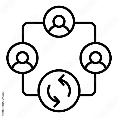   Collaborative Generation line icon