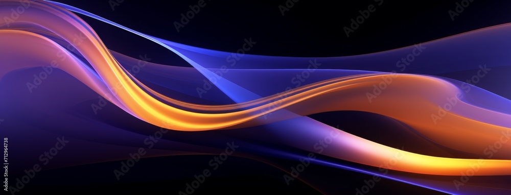 abstract blue and orange wave background, in the style of digital neon abstract blue and orange wave background, in the style of digital neon