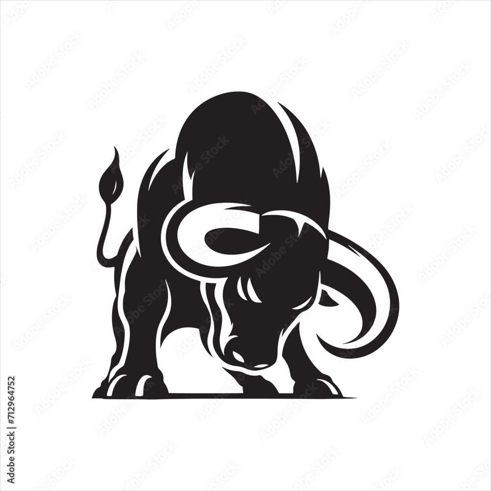 Vigorous Vendetta Bull Illustration Capturing the Vigorous Vendetta of