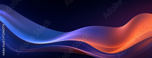 abstract blue and orange wave background, in the style of digital neon