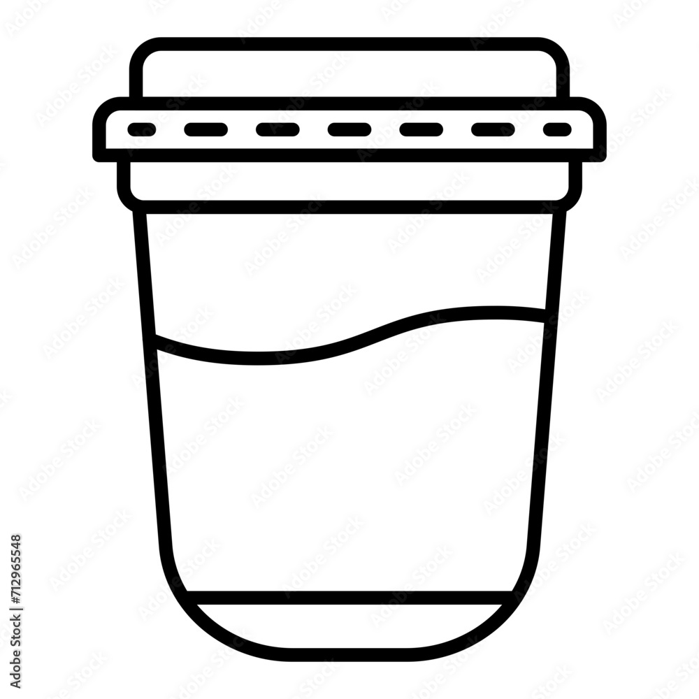 Greek yogurt line icon Greek yogurt line icon
