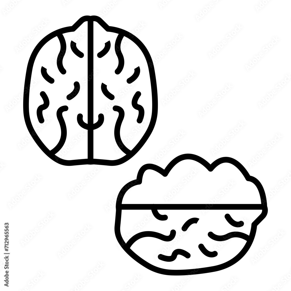 Walnuts line icon Walnuts line icon
