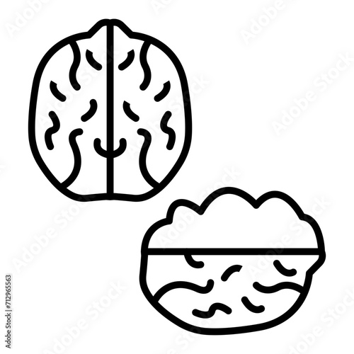   Walnuts line icon