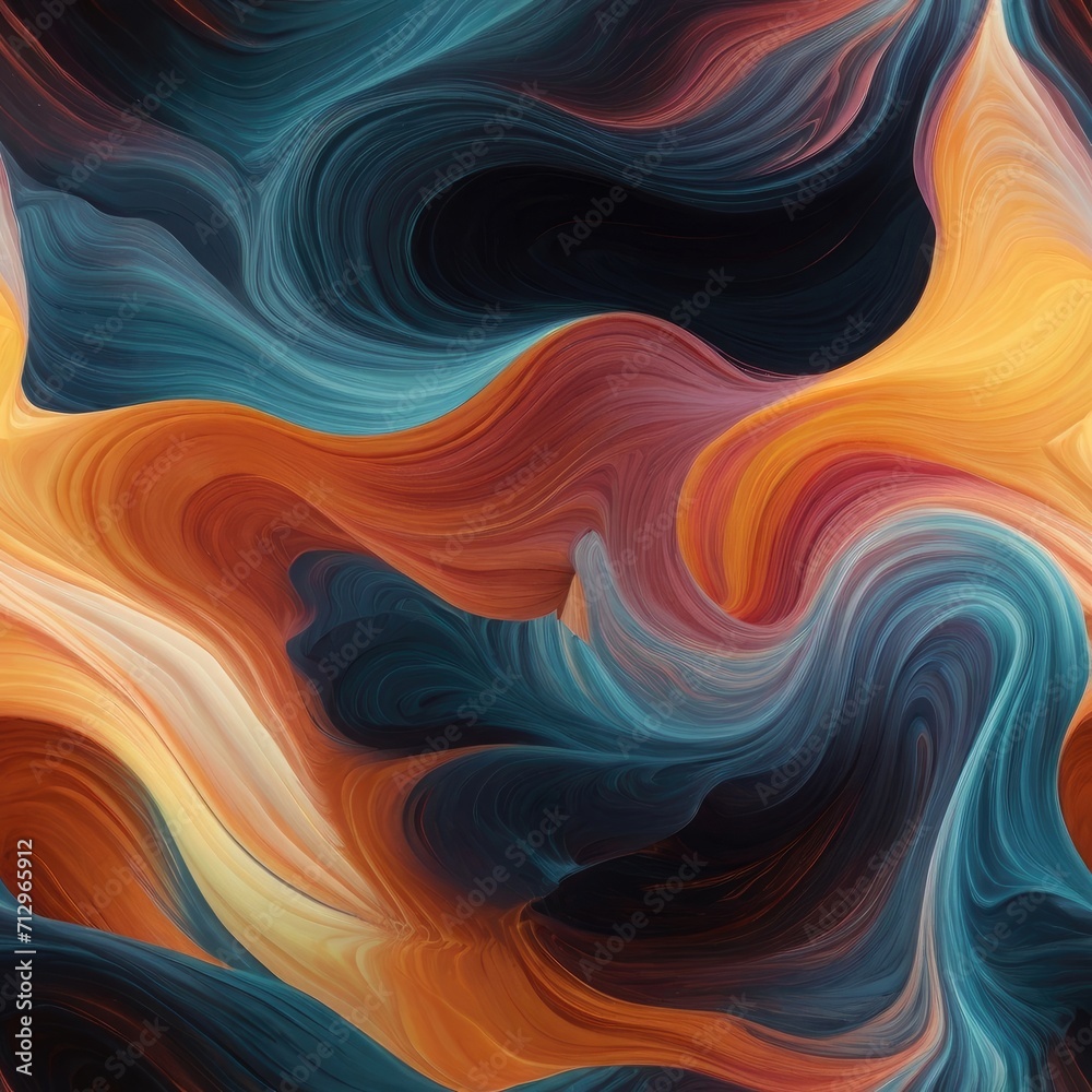beautiful and fantastically silhouettes of colorful cat gravitational waves