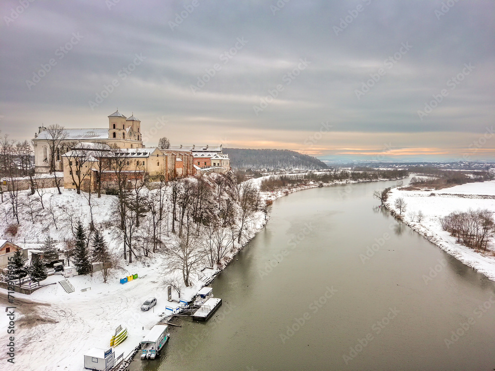 Monastery in Tyniec, Krakow on the banks of the Vistula River, Poland.