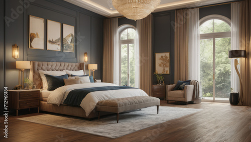 modern bedroom interior design. interion design inspiration © Dustin Ai