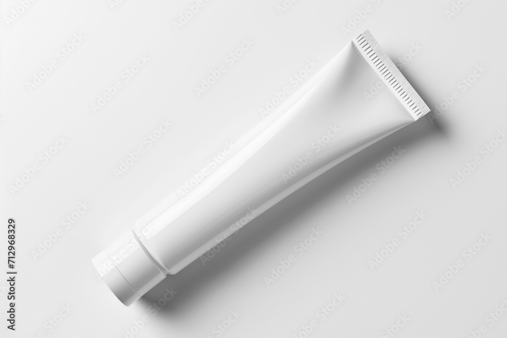 Simple blank cream tube mockup. White beauty product package mock-up. white cosmetic tube for face cream, cleanser, body lotion or shampoo on white draped cloth. Gentle skin care concept. Copy space Simple blank cream tube mockup. White beauty product package mock-up. white cosmetic tube for face cream, cleanser, body lotion or shampoo on white draped cloth. Gentle skin care concept. Copy space