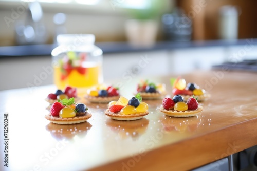 Wallpaper Mural glazing fruit tarts with shiny jelly Torontodigital.ca