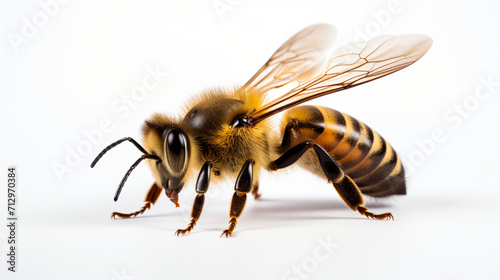 Honey Bee on white background © Alvena