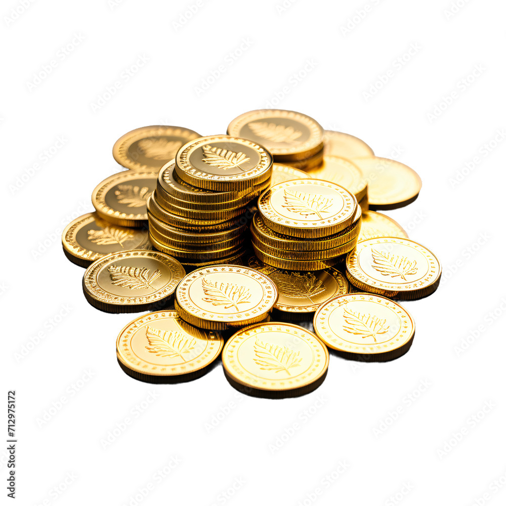Stacks of shiny coins isolated on transparent background illustration png Stacks of shiny coins isolated on transparent background illustration png