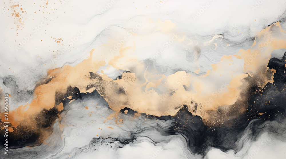 Stunning abstract background, watercolor stains in the style of marble, geode