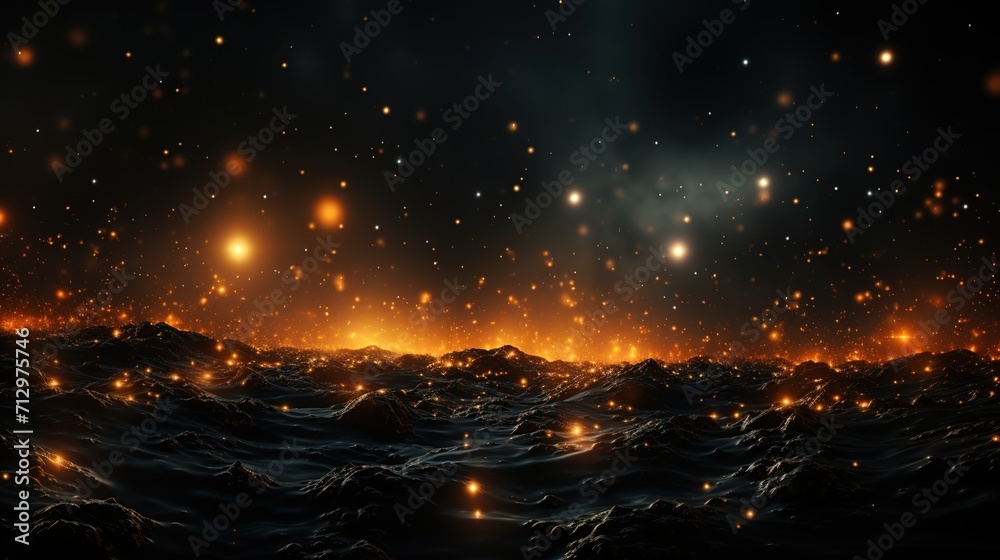 Shiny Black Glowing Particle Abstract Background Shiny Black Glowing Particle Abstract Background