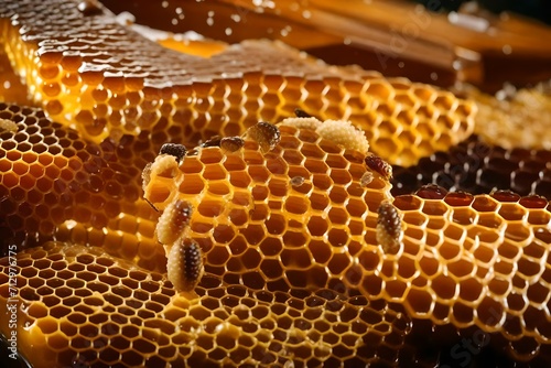 honeycomb and honey