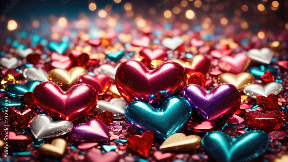 Heart shaped decoration. Valentine's Day concept Heart shaped decoration. Valentine's Day concept