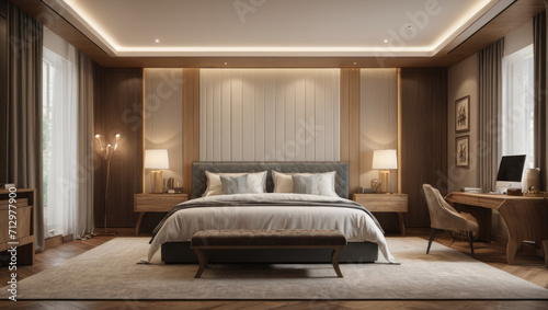modern bedroom interior design. interion design inspiration © Dustin Ai