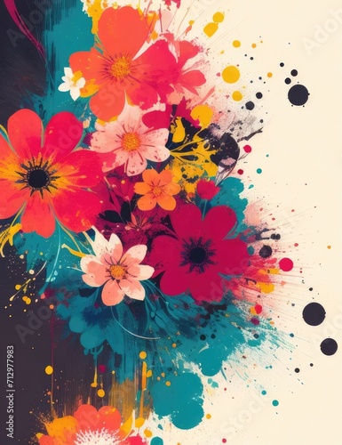 abstract painting flower 