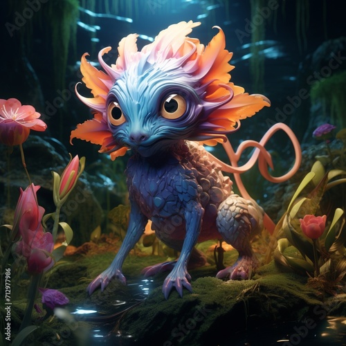 Obraz na płótnie Extremely ultra realistic photorealistic beautiful creations Ai generated art w salonie