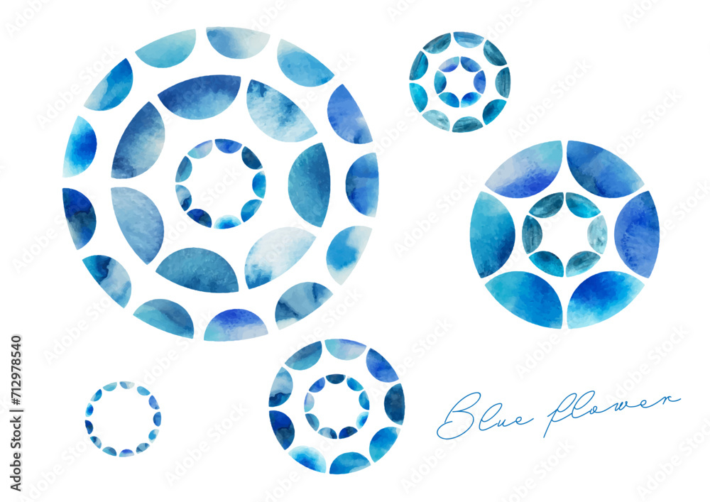 blue flower drawn in watercolor blue flower drawn in watercolor