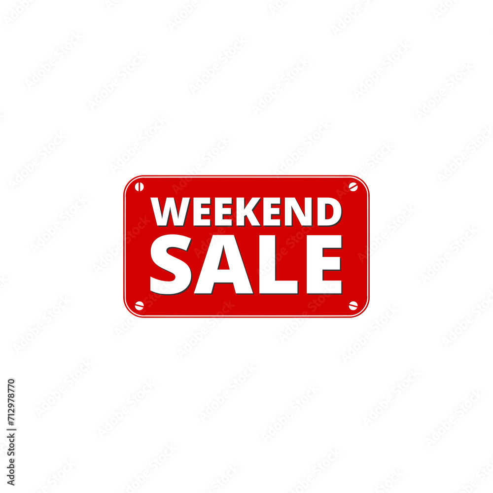  Weekend sale icon isolated on transparent background