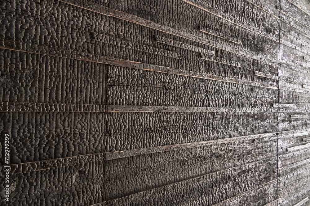 Fototapeta premium 古い木の壁 photo of old decayed wooden fence
