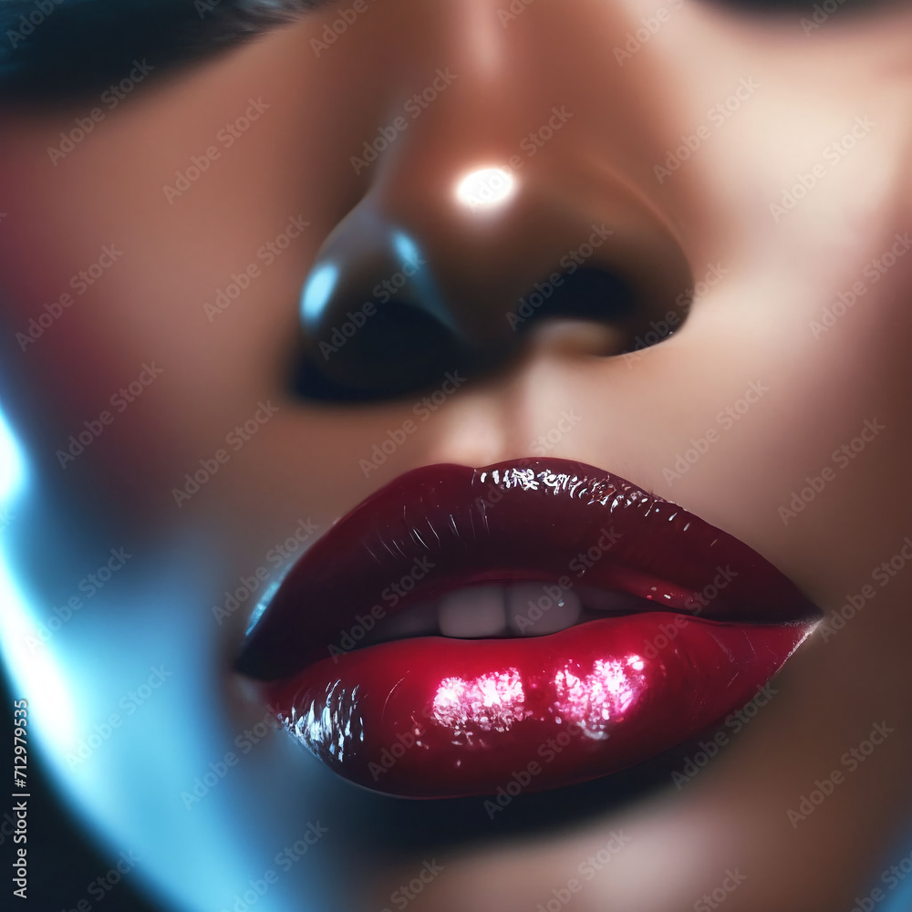 Fototapeta premium close up lips of woman