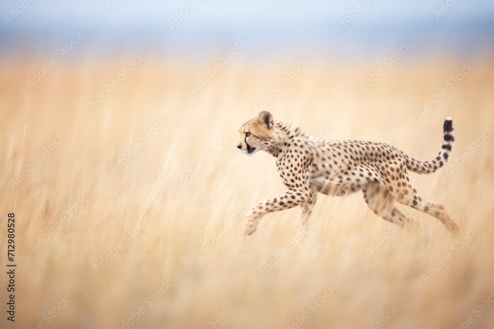 cheetah sprinting across the grassland cheetah sprinting across the grassland