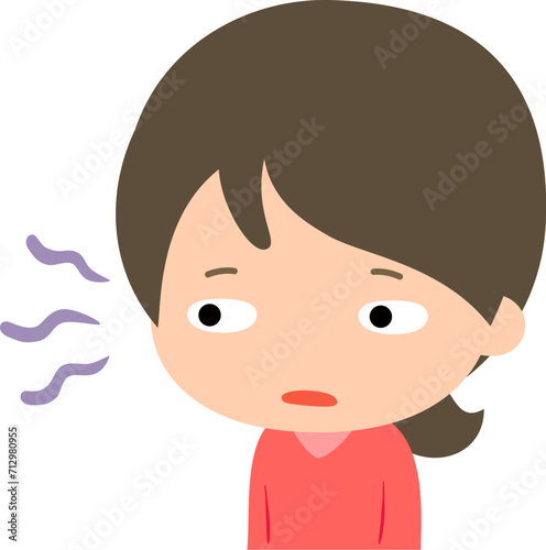 疑いの目で見る女性