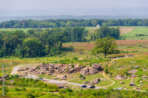 The Devil's Den at Gettysburg National Military Park, American Civil War Battlefield, in Gettysburg, Pennsylvania photo