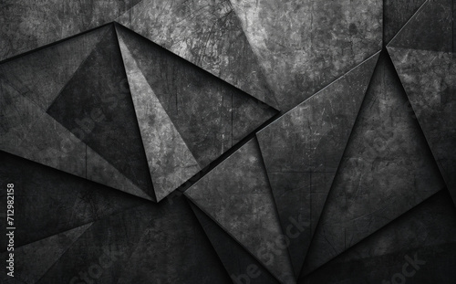 Abstract Geometric Triangle Background in Monochrome