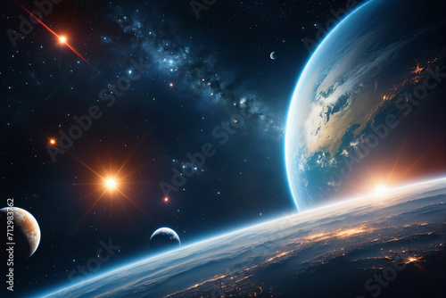 Outer space background - Fantasy illustration