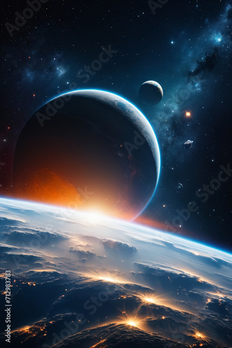 Outer space background - Fantasy illustration