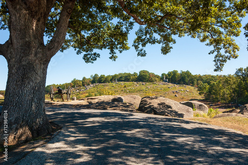 The Devil's Den at Gettysburg National Military Park, American Civil War Battlefield, in Gettysburg, Pennsylvania