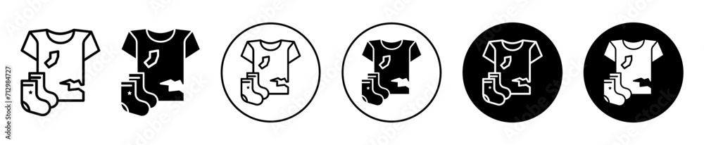 Textile waste vector icon set collection. Textile waste Outline flat Icon. Textile waste vector icon set collection. Textile waste Outline flat Icon.