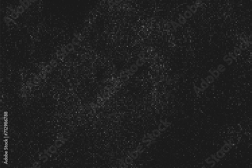Black and white light pattern. Overlay worn texture stamps with jeans, cotton, fabric. Gray background. Silver wall surface. Vector Illustration. 
