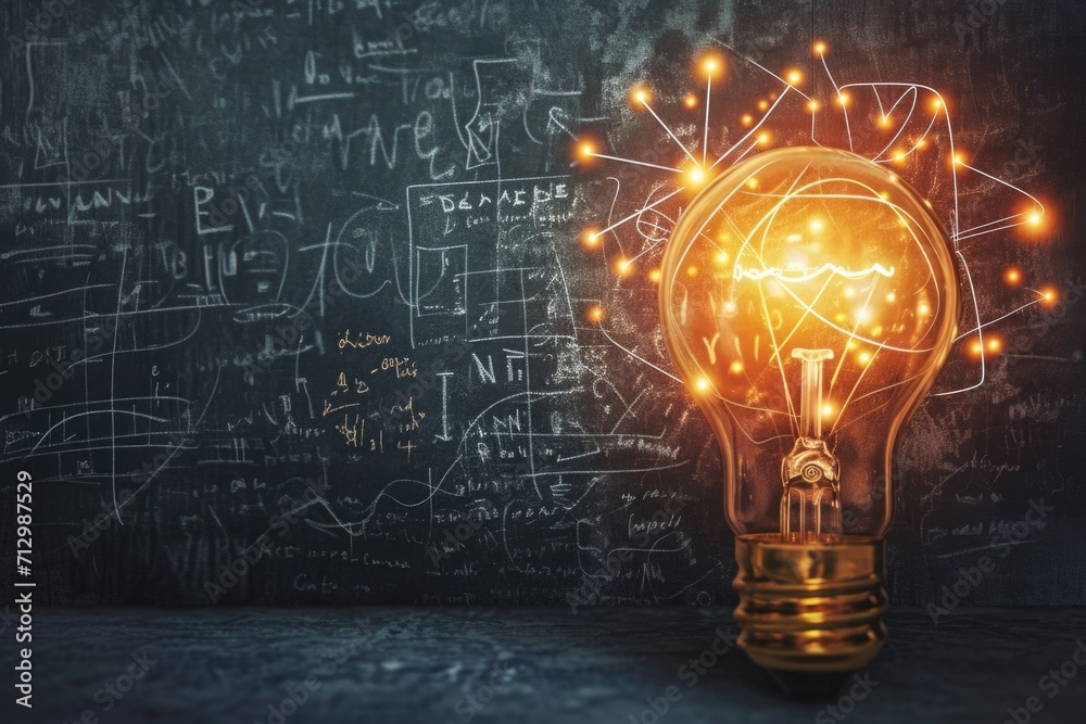 Light bulb with idea Light bulb with idea