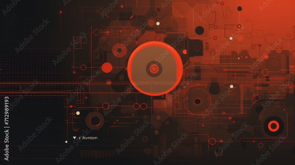 Abstract futuristic technology vector background with circuit patterns and glowing elements - digital innovation concept