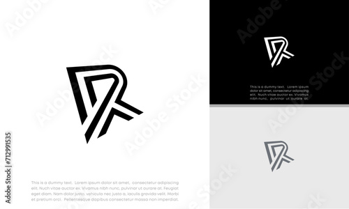 	
Initials R logo design. Initial Letter Logo. Innovative high tech logo template.	
