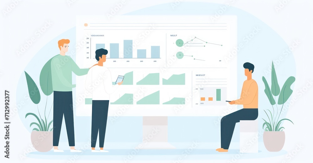 Analytics dashboard showing customer needs and trends, with analysis Analytics dashboard showing customer needs and trends, with analysis
