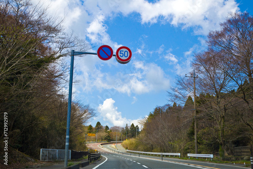 The old Tokaido road Leading Through Hakone town in Kanagawa prefecture, Japan. photo
