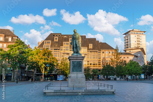The statue of Jean-Baptiste Kléber Place Kleber on the central square of Strasbourg, France.