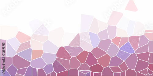 Abstract colorful Broken Stained-Glass Background. white stoke colors stone tile pattern. abstract mosaic polygonal and tiles wallpaper background. purple and light Broken Voronoi diagram background 