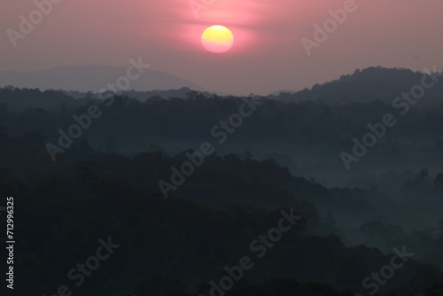 sunrise in the mountains