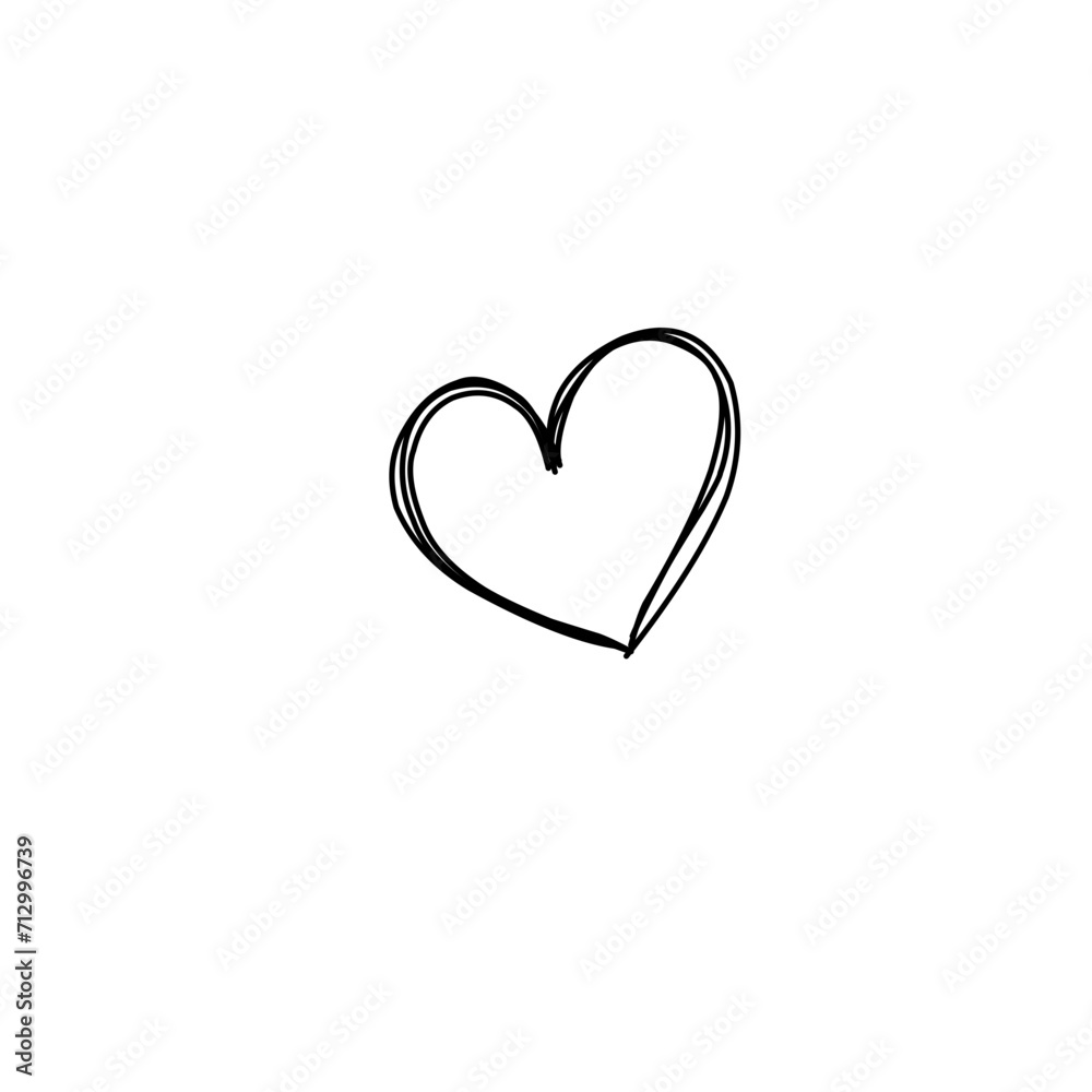Hand drawn hearts. Hand drawn love symbol Hand drawn hearts. Hand drawn love symbol
