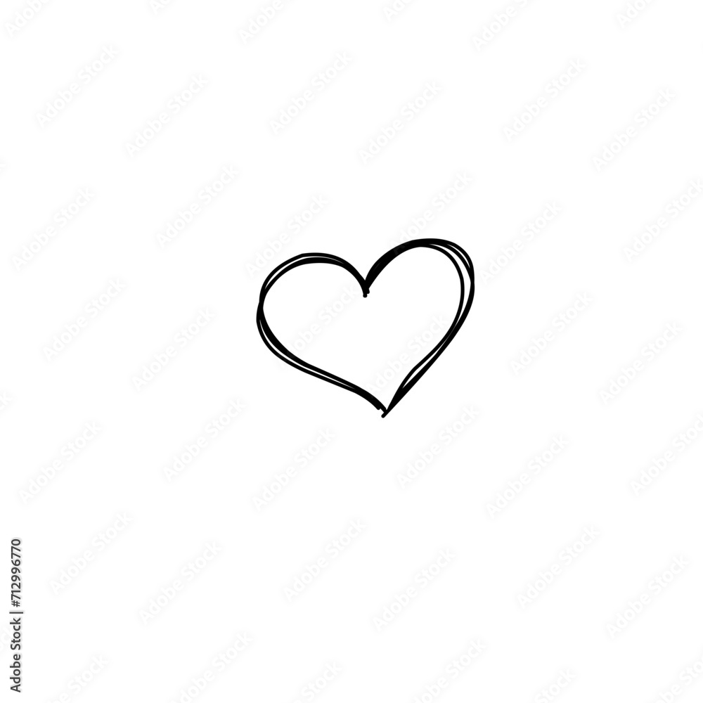 Hand drawn hearts. Hand drawn love symbol Hand drawn hearts. Hand drawn love symbol