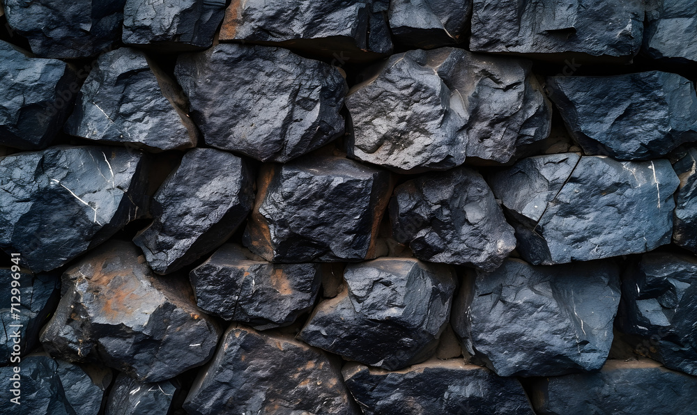 Mysterious Black stones background, Generative AI Mysterious Black stones background, Generative AI