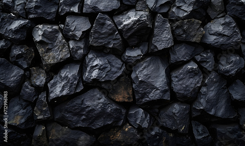 Mysterious Black stones background, Generative AI