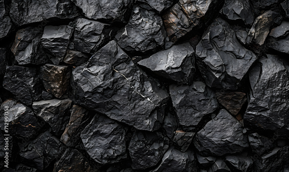 Mysterious Black stones background, Generative AI Mysterious Black stones background, Generative AI
