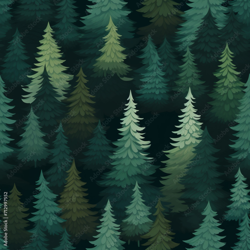 Pine background tile, Generative AI